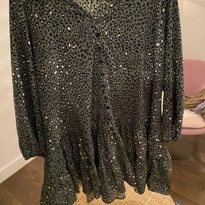 Love stitch peplum dress long sleeve